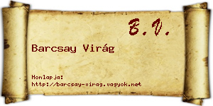 Barcsay Virág névjegykártya