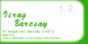 virag barcsay business card